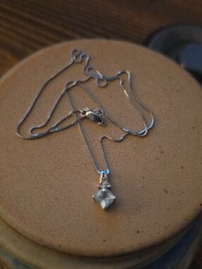 Sterling Silver Aquamarine Solitaire Pendant Necklace
